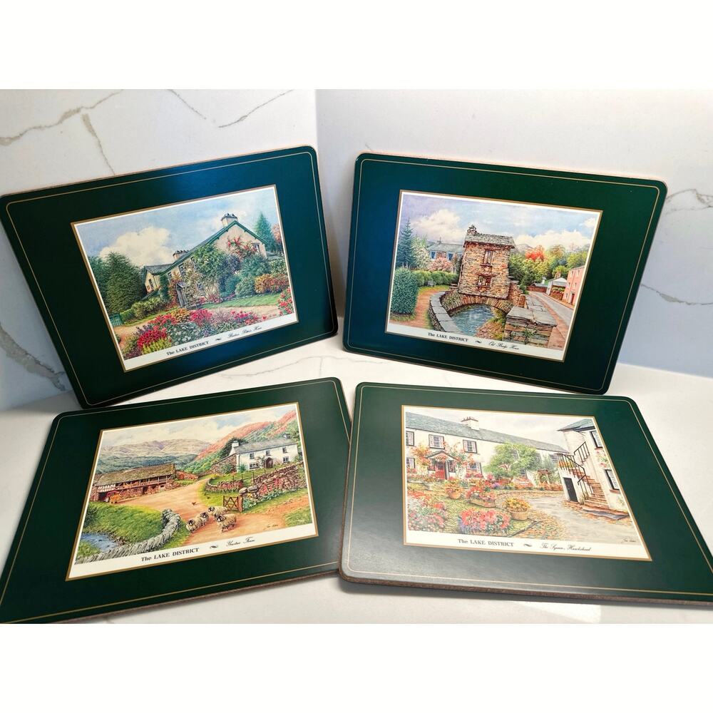 Set 4 Pimpernel Cork-Backed Placemats English Cottage Lake District in England